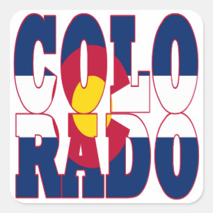 Colorado Quadratischer Aufkleber