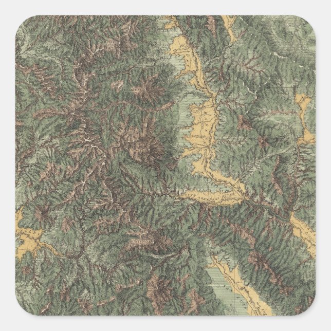 Colorado Quadratischer Aufkleber (Vorderseite)