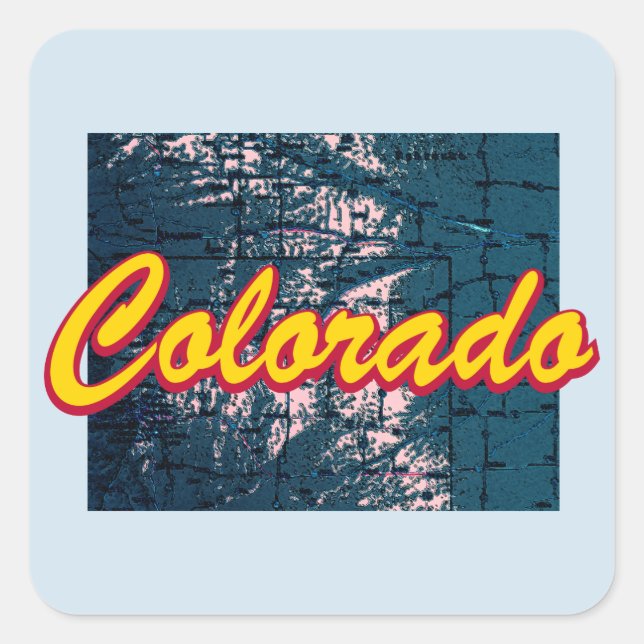 Colorado Quadratischer Aufkleber (Vorderseite)