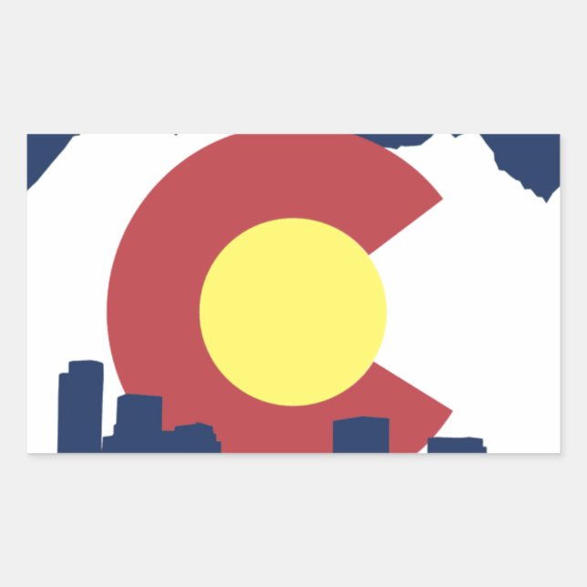 Colorado Rechteckiger Aufkleber (Vorderseite)