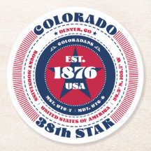 Colorado Red White Blue Typografie