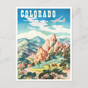 Colorado-Reise-Postkarte im Vintage-Stil Postkarte