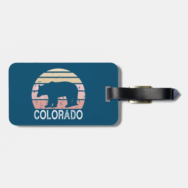 Colorado Retro Bär Gepäckanhänger (Rückseite horizontal)