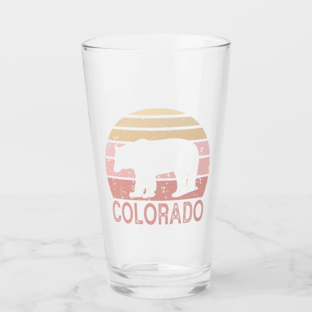 Colorado Retro Bär Glas (Vorderseite)
