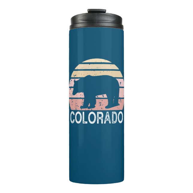 Colorado Retro Bär Thermosbecher (Vorderseite)