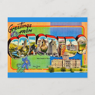Colorado Retro-Grußpostkarte Postkarte