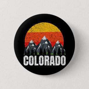 Colorado Retro Sunset Button