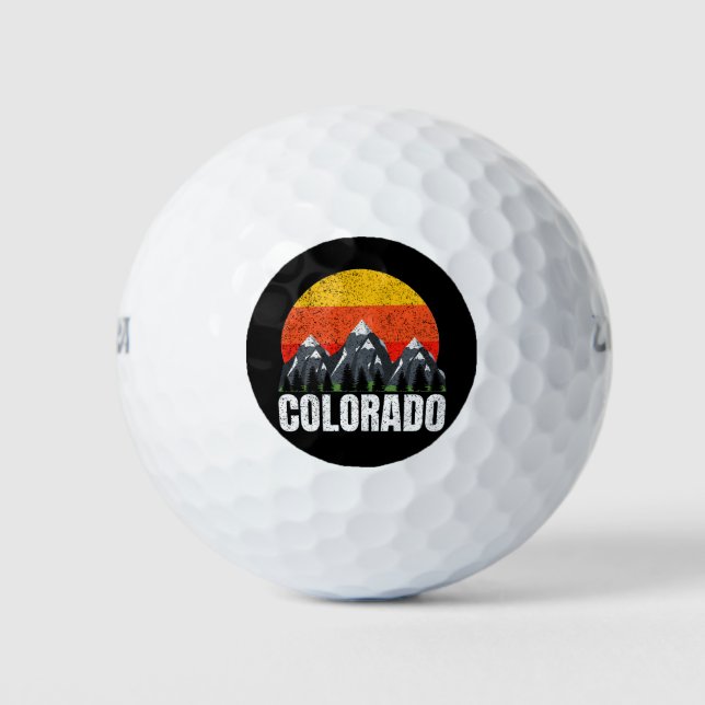 Colorado Retro Sunset Golfball (Vorderseite)