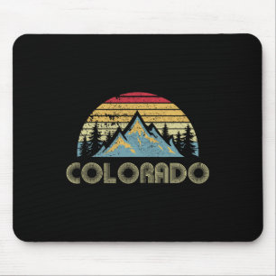 Colorado - Retro Vintage Berge Natur Wandern Mousepad