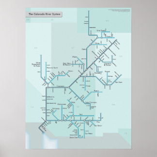 Colorado River System 18" x 24" Poster