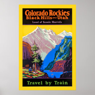 Colorado Rockies - Black Hills und Utah 1920er Jah Poster