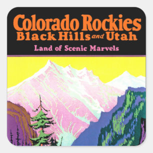 Colorado Rockies Quadratischer Aufkleber