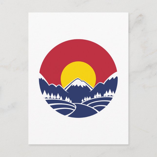 Colorado Rocky Mountain Emblem Postkarte (Vorderseite)
