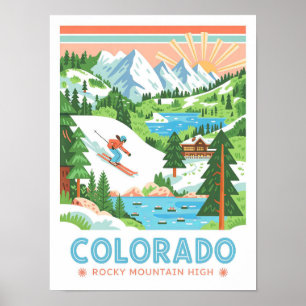 Colorado Rocky Mountain Hochsommerreisen Poster