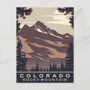 Colorado, Rocky Mountain, Reisen Postkarte