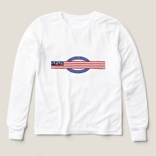 Colorado Rocky Mountain Skyline Fahne (Design Vorderseite)