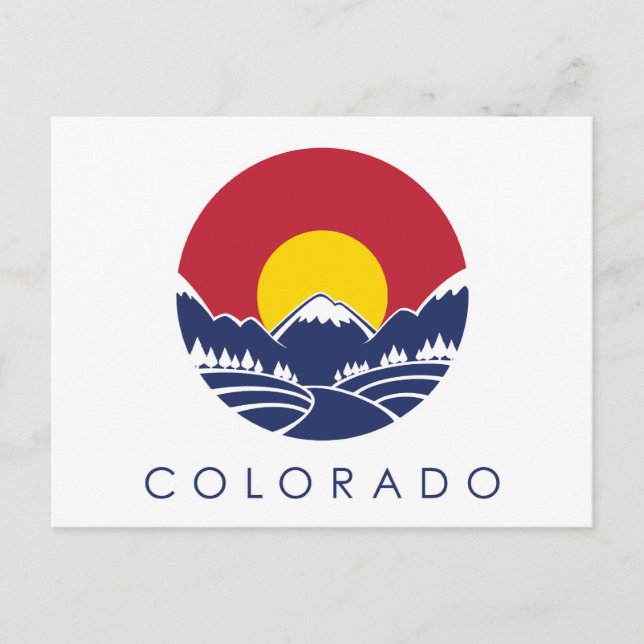 Colorado Rocky Mountain State Flag Postkarte (Vorderseite)