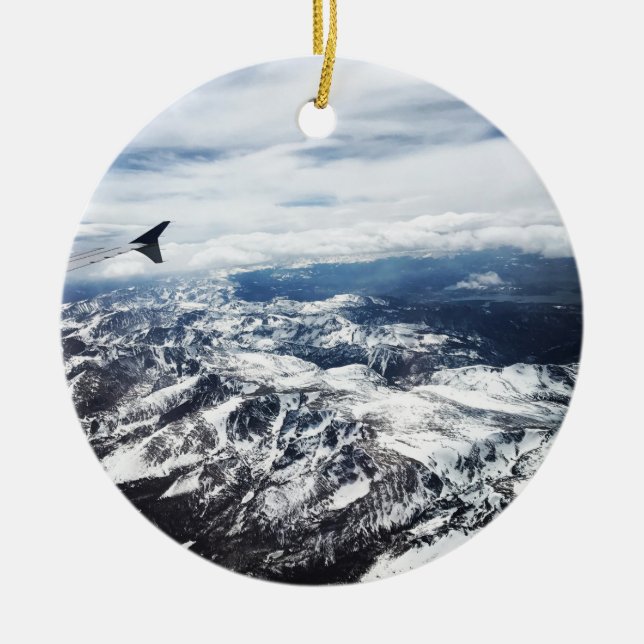Colorado Rocky Mountains Keramik Ornament (Vorne)