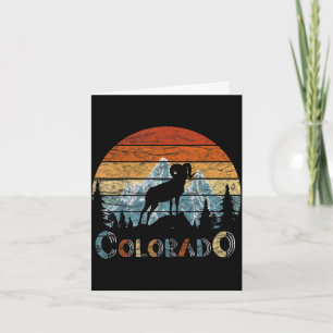 Colorado Rocky Mountains Retro-Skiurlaub Camping Karte