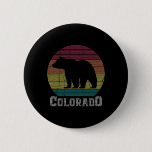 Colorado Rocky Mountains Retro T-Shirt Skifahren C Button