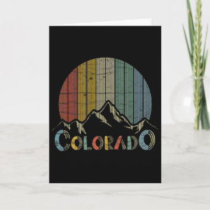 Colorado Rocky Mountains Retro-T-Shirt Skifahren C Karte