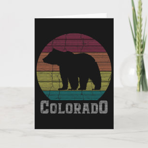 Colorado Rocky Mountains Retro-T-Shirt Skifahren C Karte