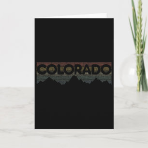 Colorado Rocky Mountains Retro T-Shirt Skifahren C Karte
