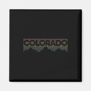 Colorado Rocky Mountains Retro T-Shirt Skifahren C Magnet