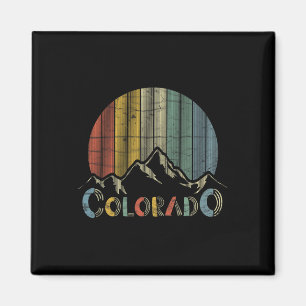 Colorado Rocky Mountains Retro T-Shirt Skifahren C Magnet