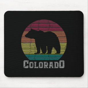 Colorado Rocky Mountains Retro T-Shirt Skifahren C Mousepad