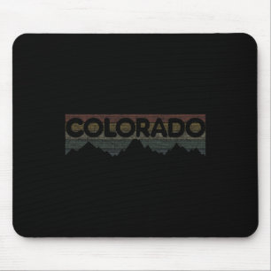 Colorado Rocky Mountains Retro T-Shirt Skifahren C Mousepad
