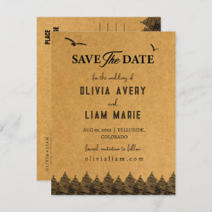 Colorado Rocky Mountains Save the Date Card Postkarte