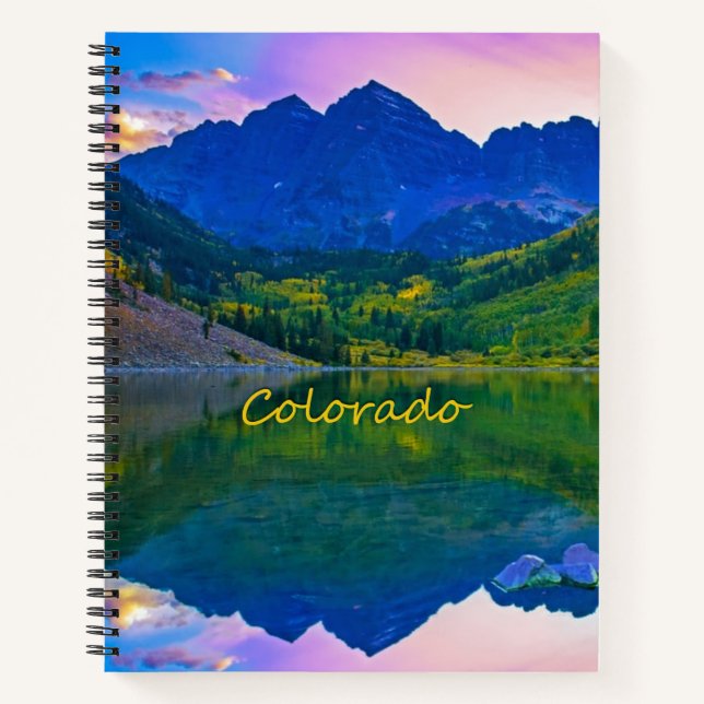 Colorado Rocky Mountains und Lake Notizbuch (Vorderseite)