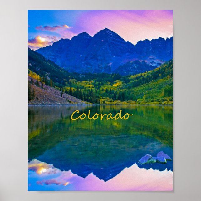 Colorado Rocky Mountains und Lake Poster (Vorne)