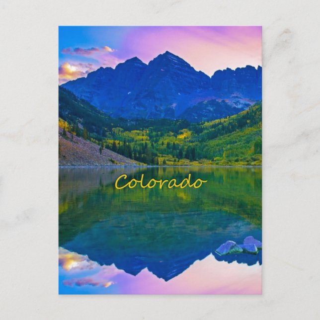 Colorado Rocky Mountains und Lake Postkarte (Vorderseite)