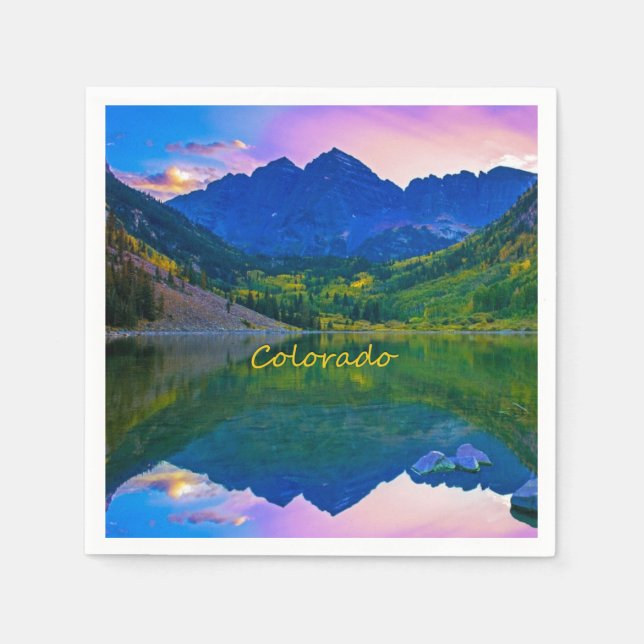 Colorado Rocky Mountains und Lake Serviette (Vorderseite)