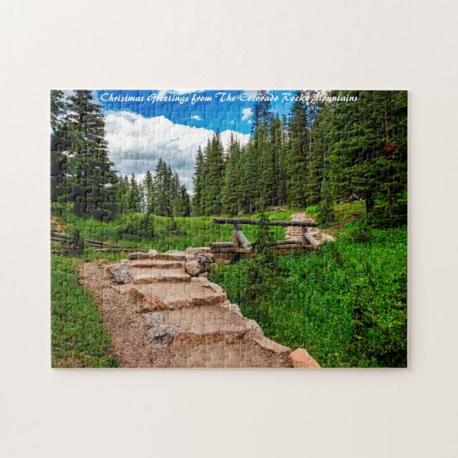 Colorado Rocky Mountains. Weihnachtsgrüße Puzzle (Horizontal)