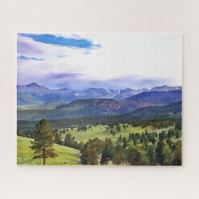 Colorado Rocky Mountains Wiesen Kunst-Puzzle Puzzle (Horizontal)