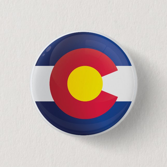 Colorado Round Icon Flag Button (Vorderseite)