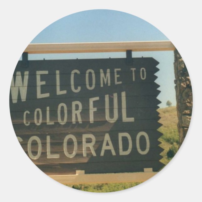 Colorado Runder Aufkleber (Vorderseite)