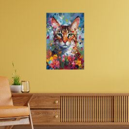 Colorado Savannah Cat Art Poster