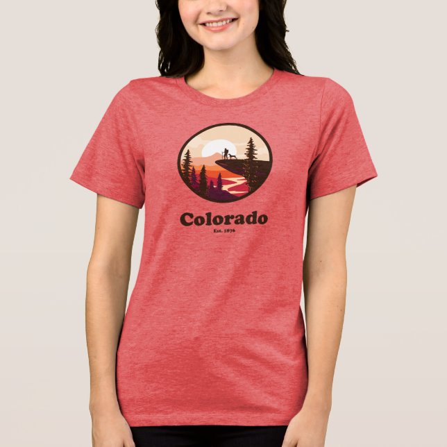 Colorado seit 1876 Tri-Blend shirt (Vorderseite)