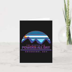 Colorado Ski Mountain Snowboarden Rocky Powder Karte
