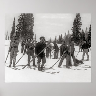 Colorado Skiers, 1910 Vintages Foto Poster