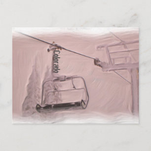 Colorado Skilift Schneeszene Postkarte