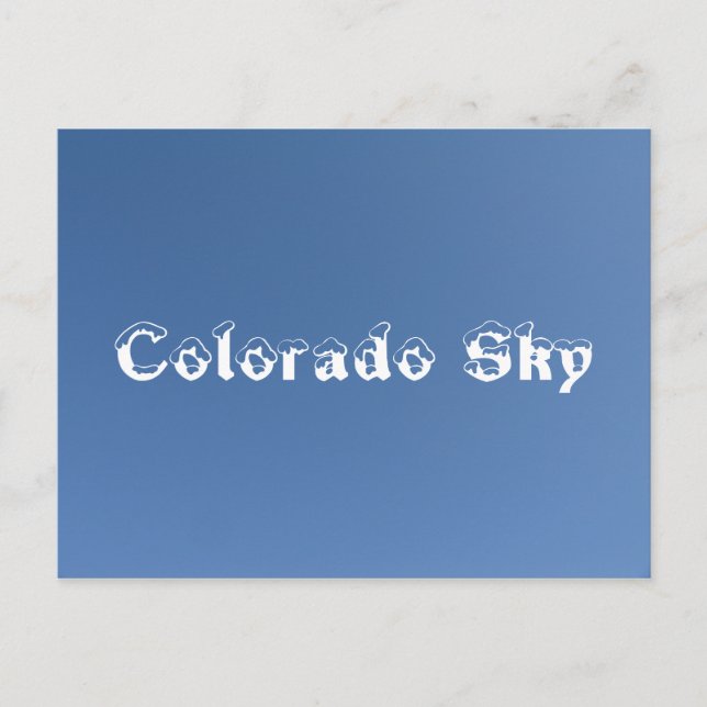 Colorado Sky Postkarte (Vorderseite)