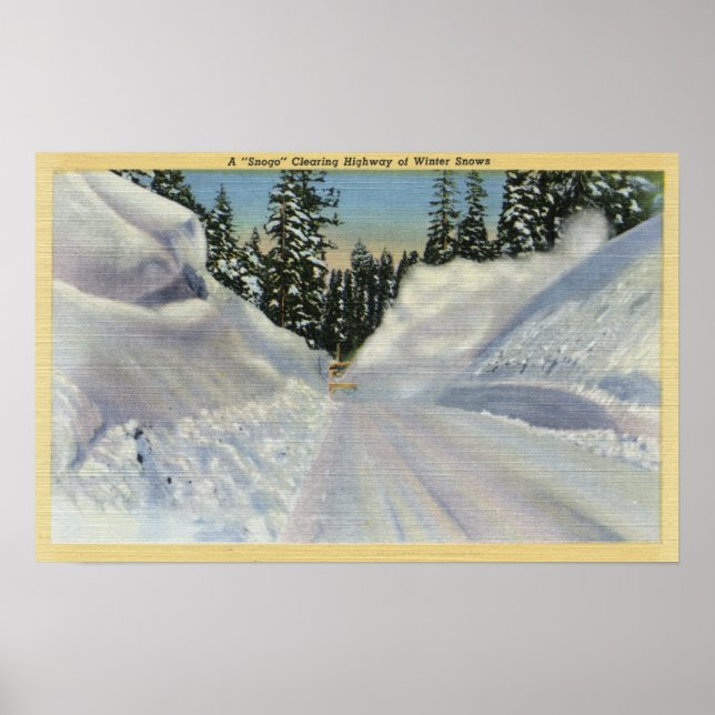 Colorado "Snogo" Schneepflug Winter Lernen Poster (Vorne)
