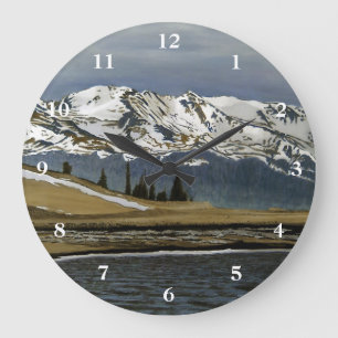 Colorado Snow Große Wanduhr