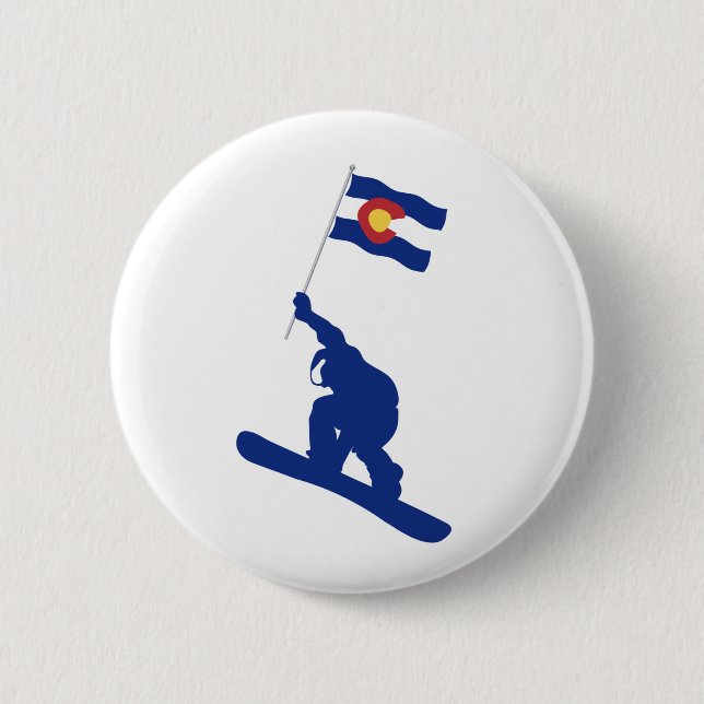 Colorado Snowboard Fahne Button (Vorderseite)