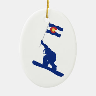 Colorado Snowboard Fahne Keramikornament